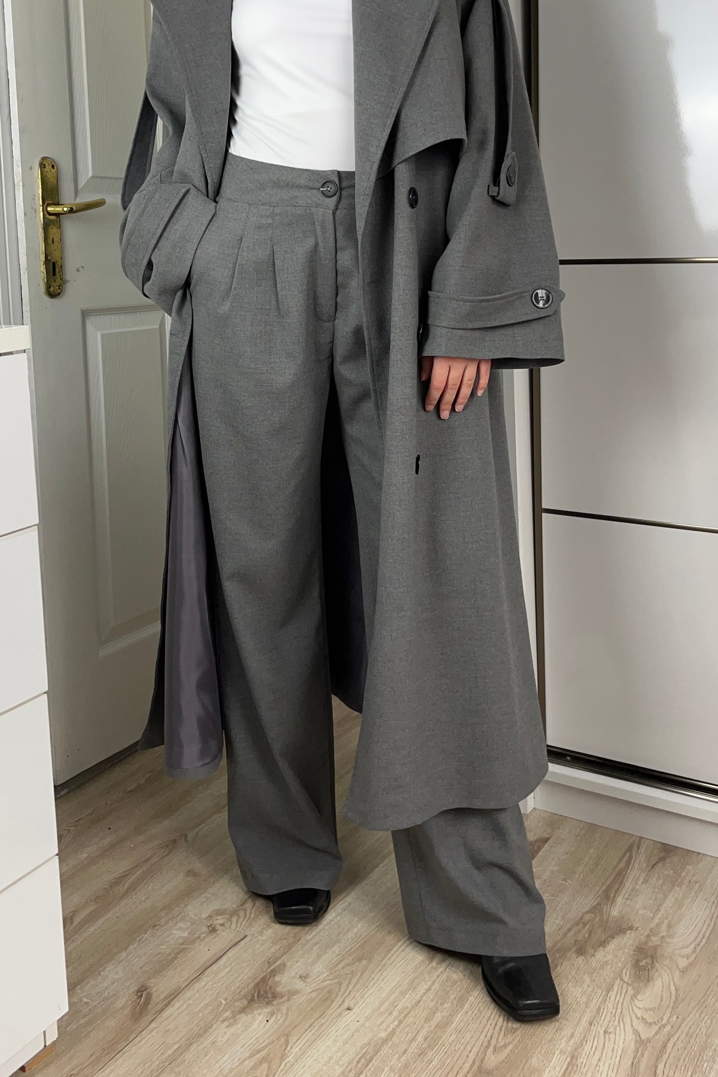 Pamuklu Maskülen Füme Pantolon