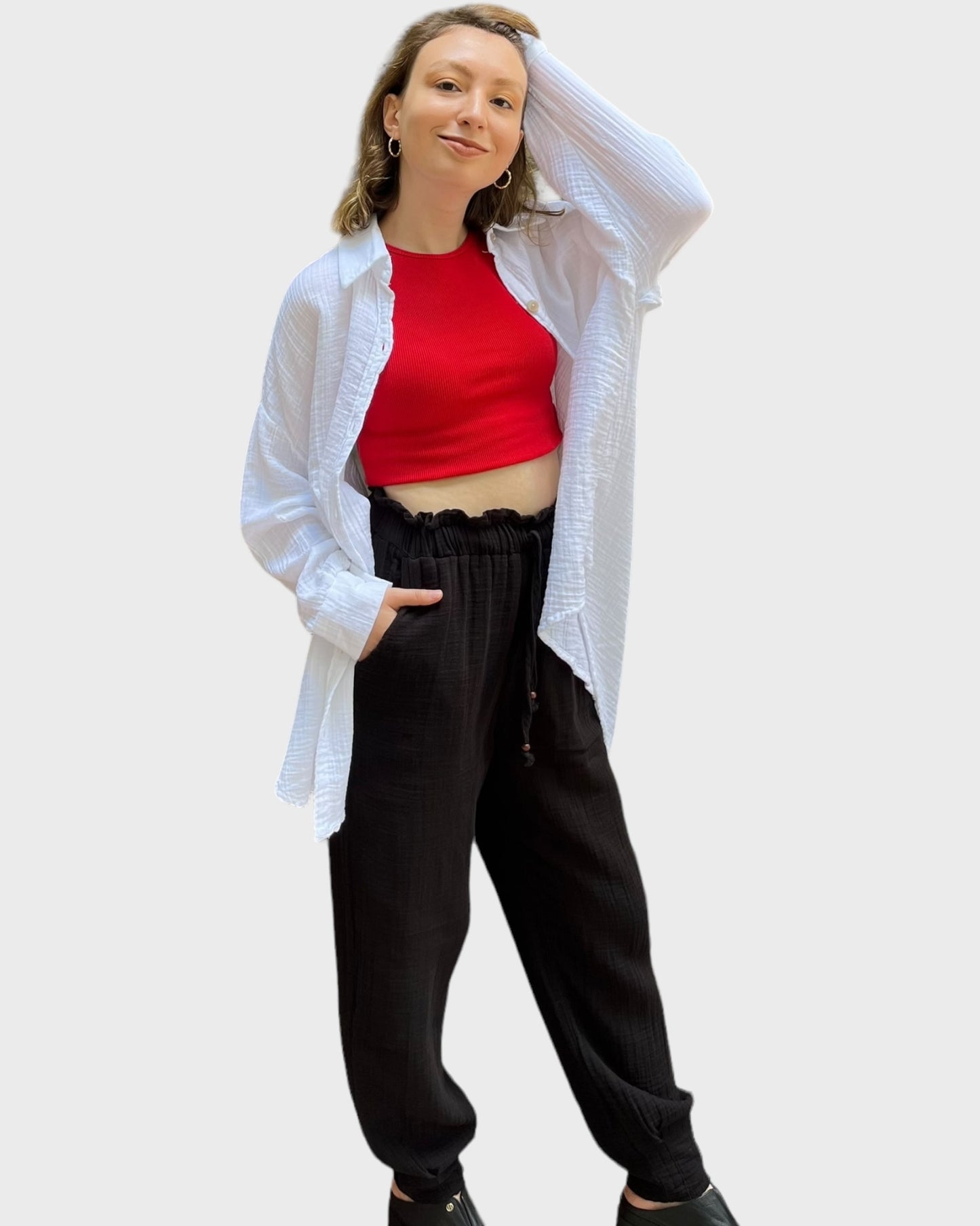 Esved Müslin Gömlek Beyaz