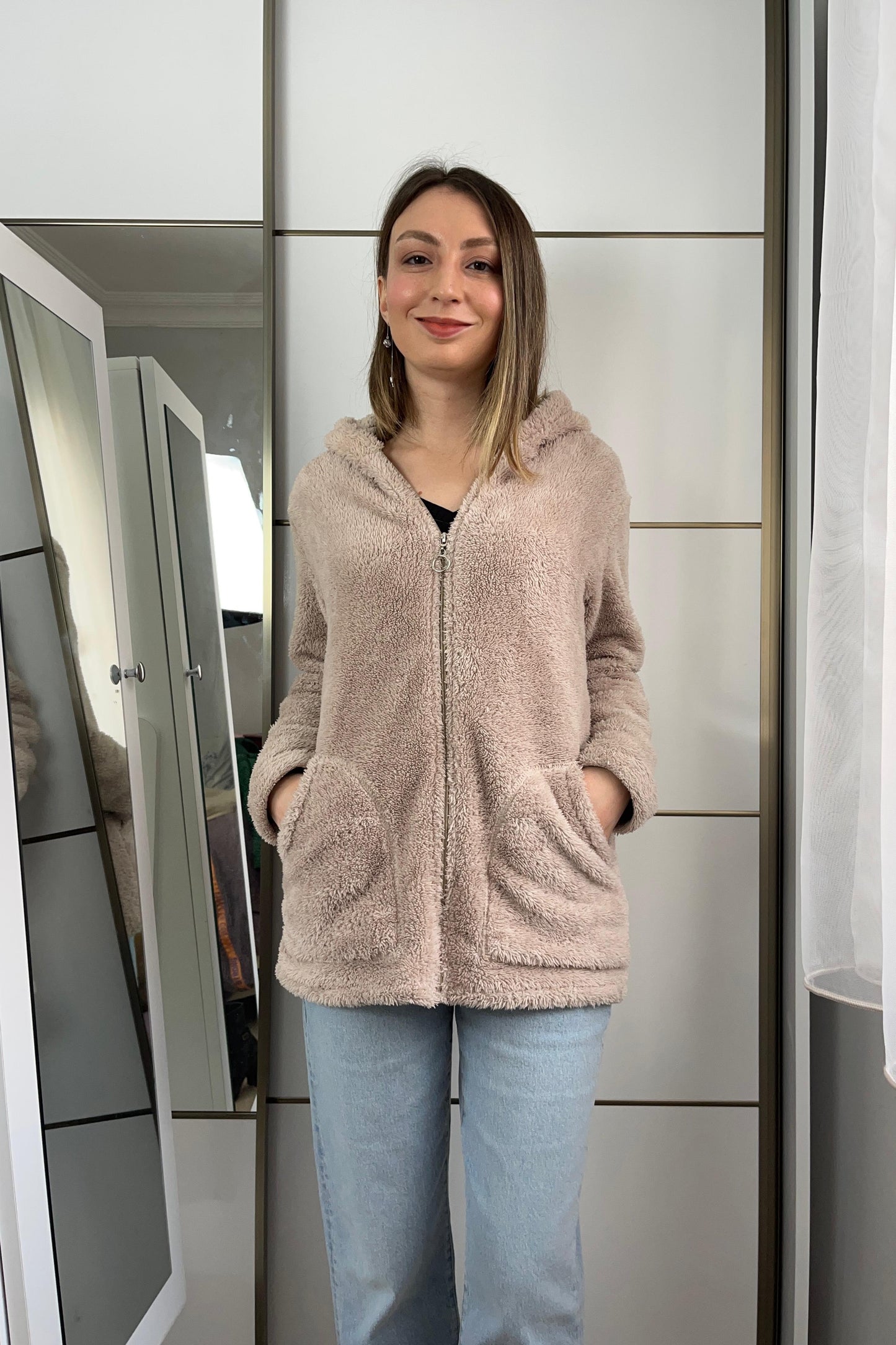 Peluş Vizon Hırka