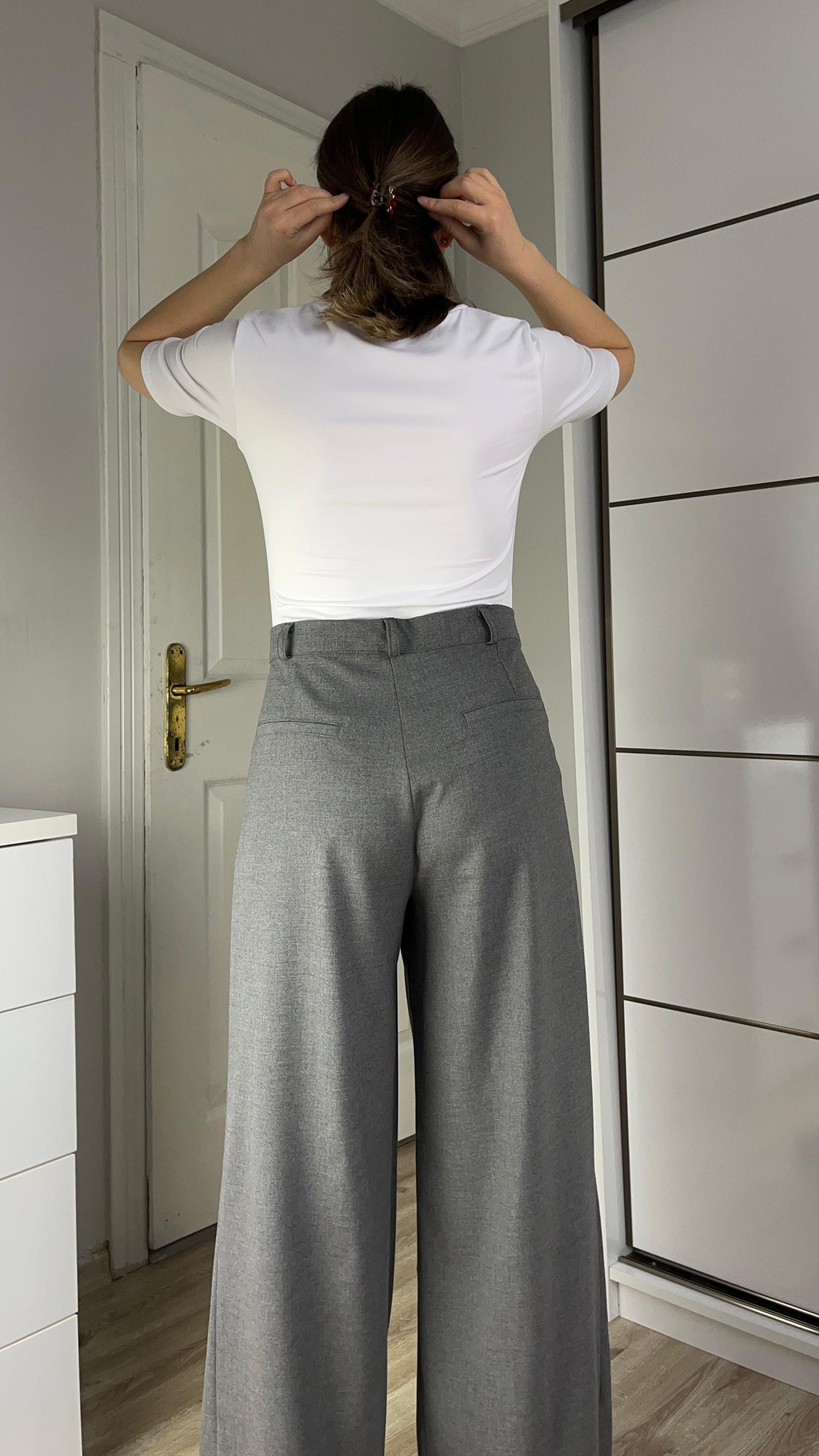 Pamuklu Palazzo Füme Pantolon