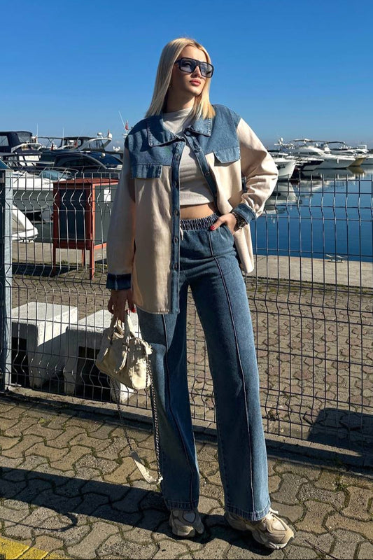Denim Pantolon Beli Lastikli